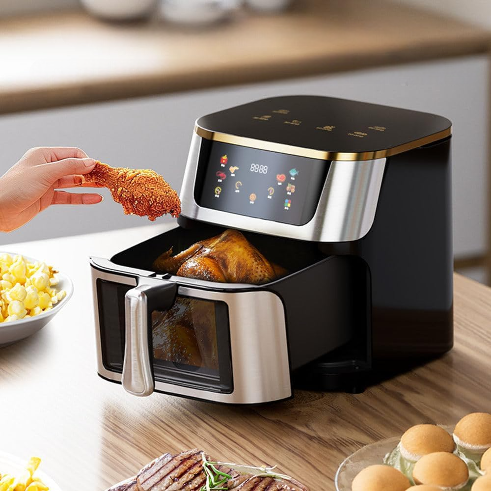 🍟 Friteuse sans huile 12L – Écran Tactile LED & Fenêtre Visuelle | Cuisson Saine & Croustillante