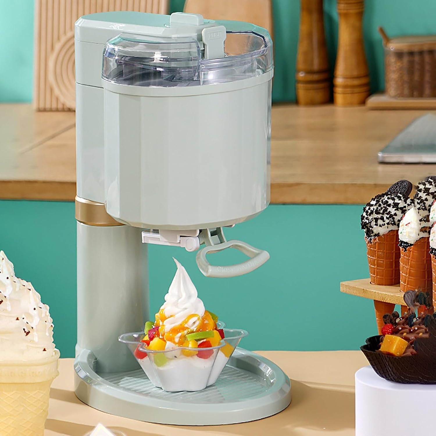 🍦 Machine à Glace à l’Italienne Automatique | 1L – Compacte, Rapide, Facile à Nettoyer