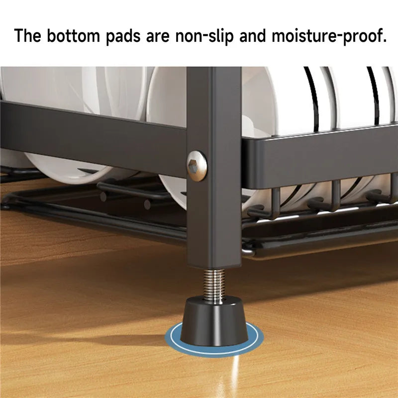 Égouttoir à vaisselle à 2 étages antirouille