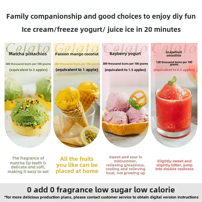 Ice Cream Maker – Automatic| Smoothie White | 500ml