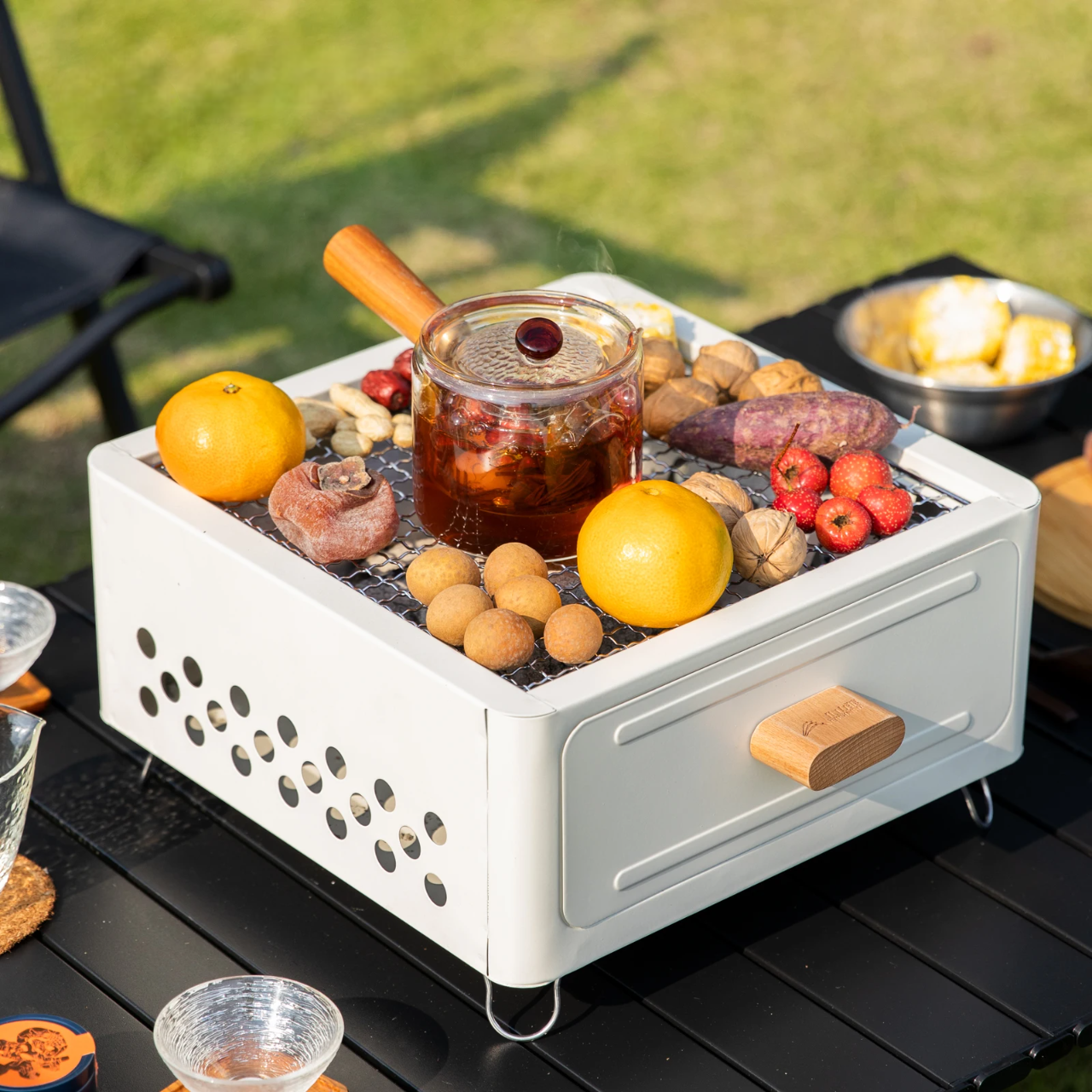 🍢 Mini Barbecue à Charbon Multifonction Portable en Métal