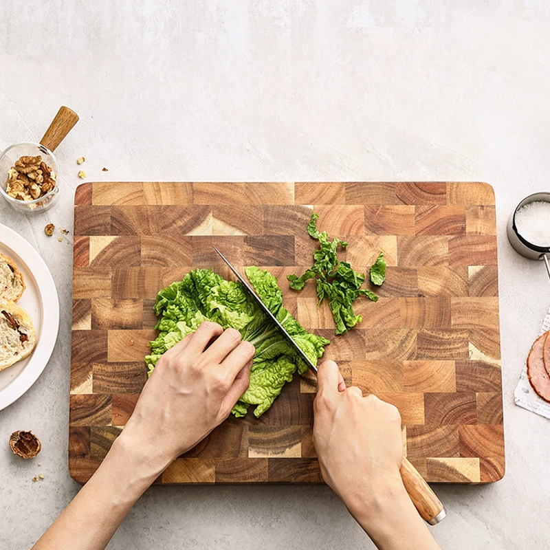 Planche à découper en bois à double face