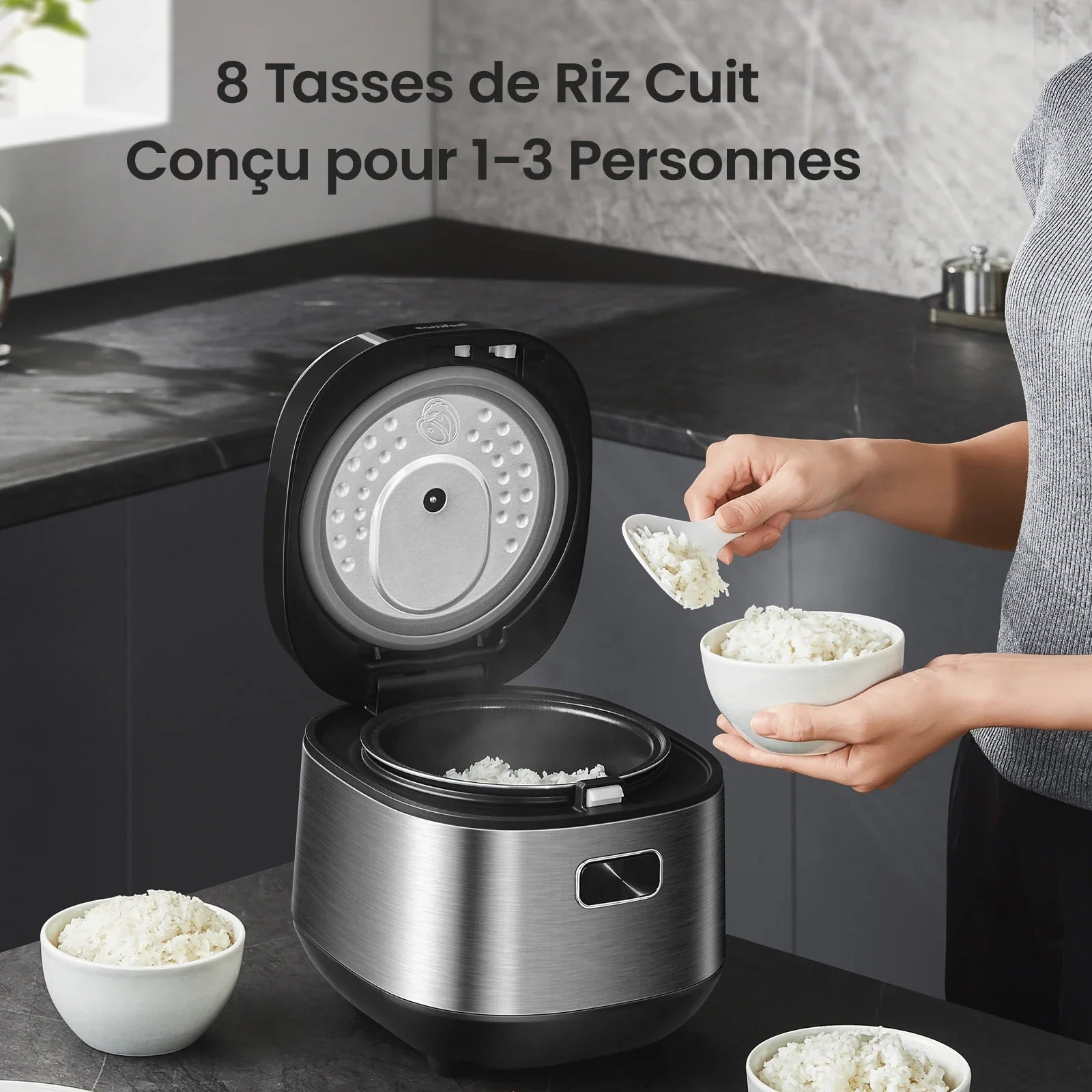 🍚 Cuiseur à Riz Multifonction | 2 L – 9 Programmes | Pour 1 à 3 personnes