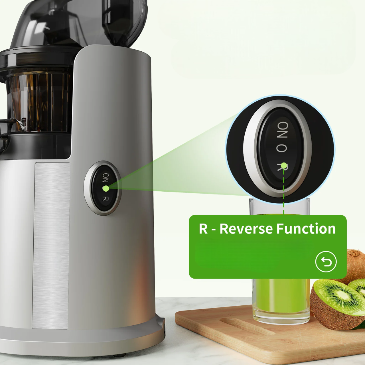 🍹 Extracteur de Jus à Froid | Goulotte Large & Nettoyage Facile – 60 tr/min, 7 Étapes d’Extraction