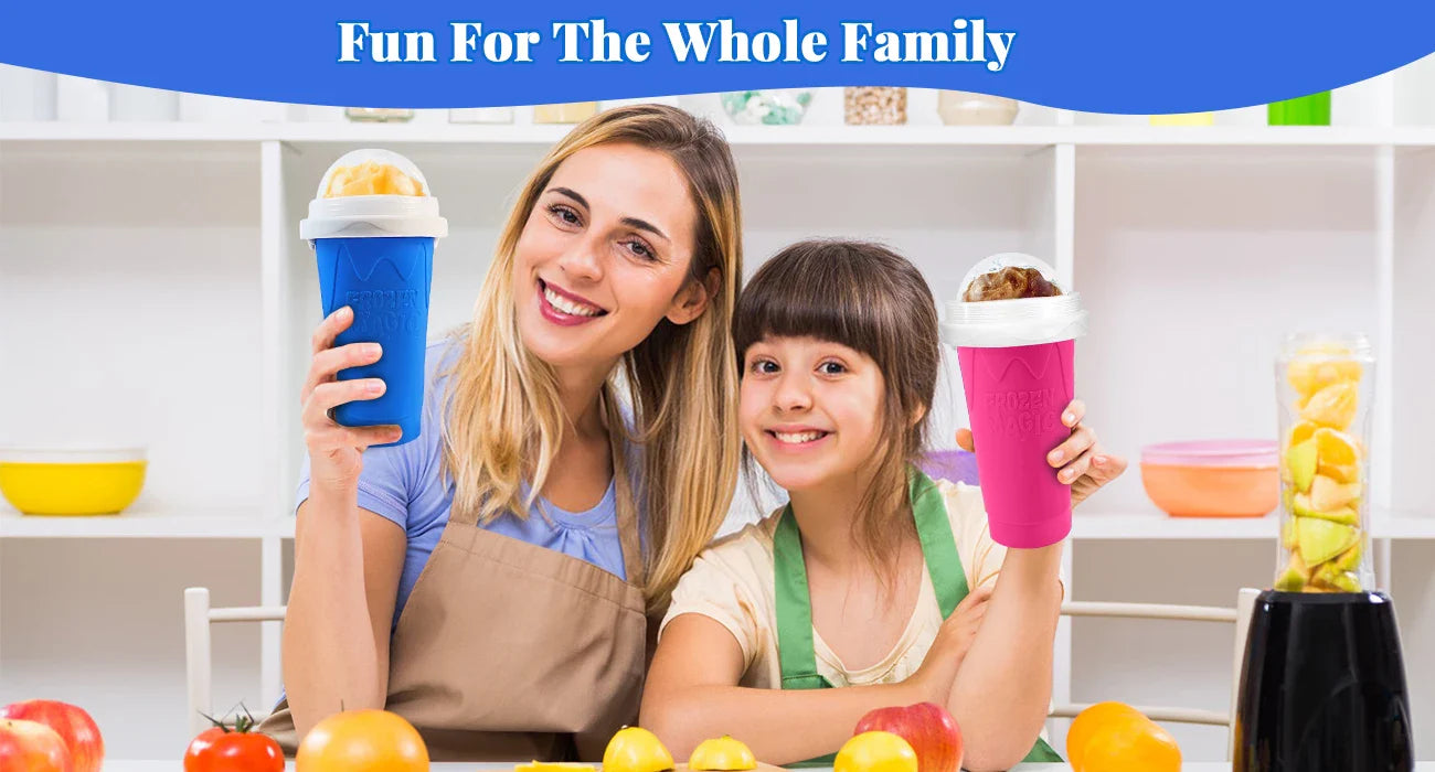 Quick-Freeze Slushy Maker Cup – 350ml DIY Smoothie & Milkshake Squeeze Cup | BPA-Free Silicone | Fun Summer Gift for Kids & Teens 🇨🇦