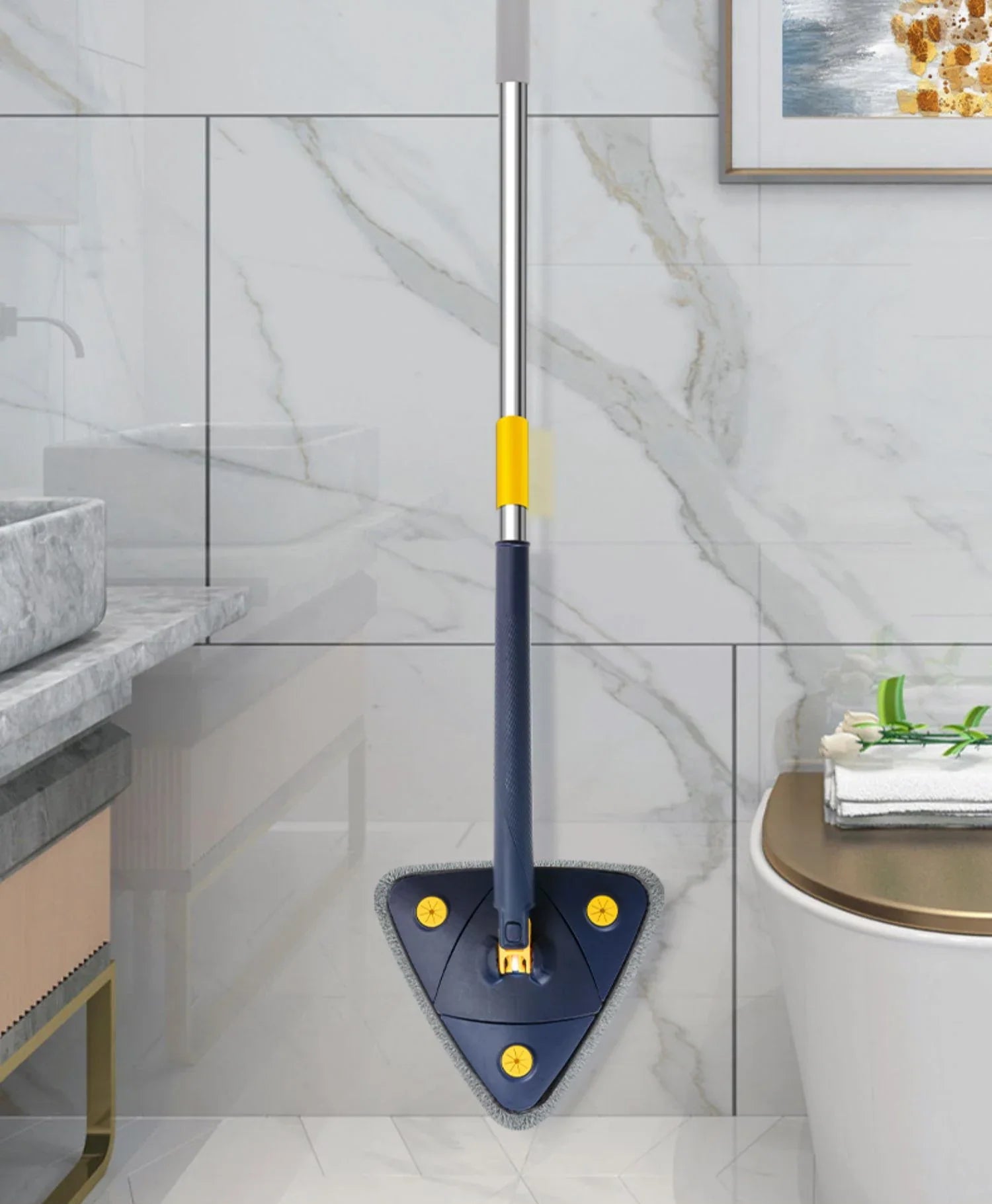 360° rotating triangular broom Powerful self-wringing