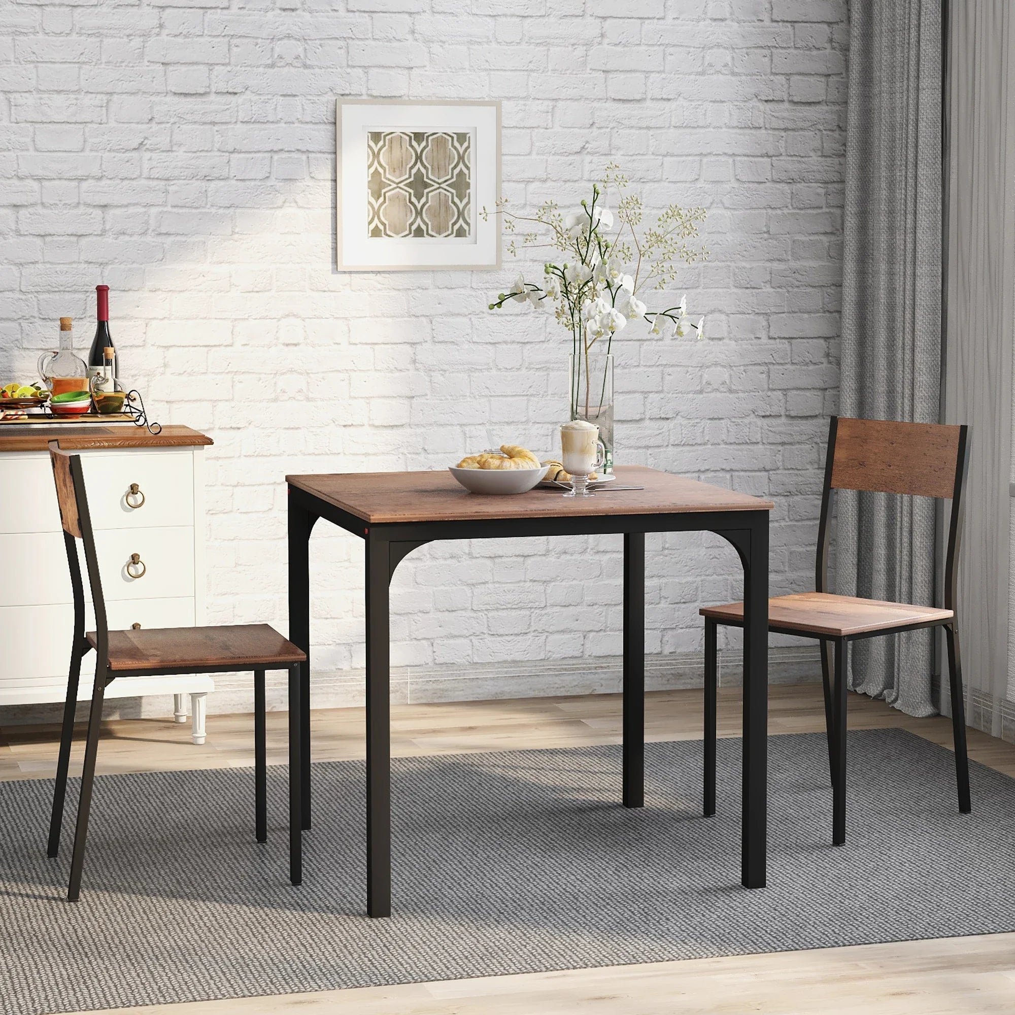 Small dining table with 2 chairs