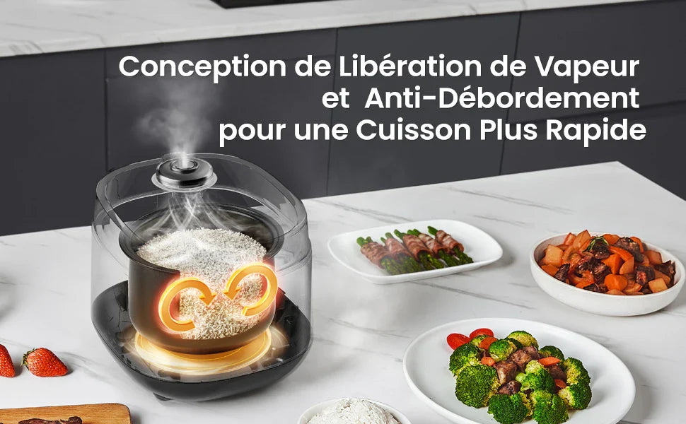 🍚 Cuiseur à Riz Multifonction | 2 L – 9 Programmes | Pour 1 à 3 personnes