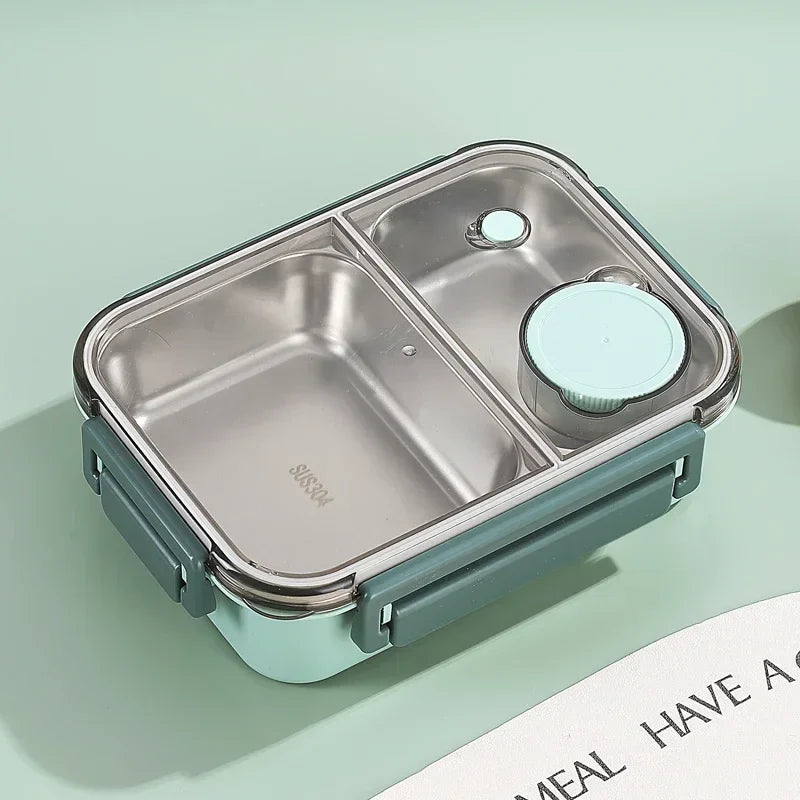Bento Lunch Box –  Stainless Steel Leakproof & Compact with Tableware | 850ml