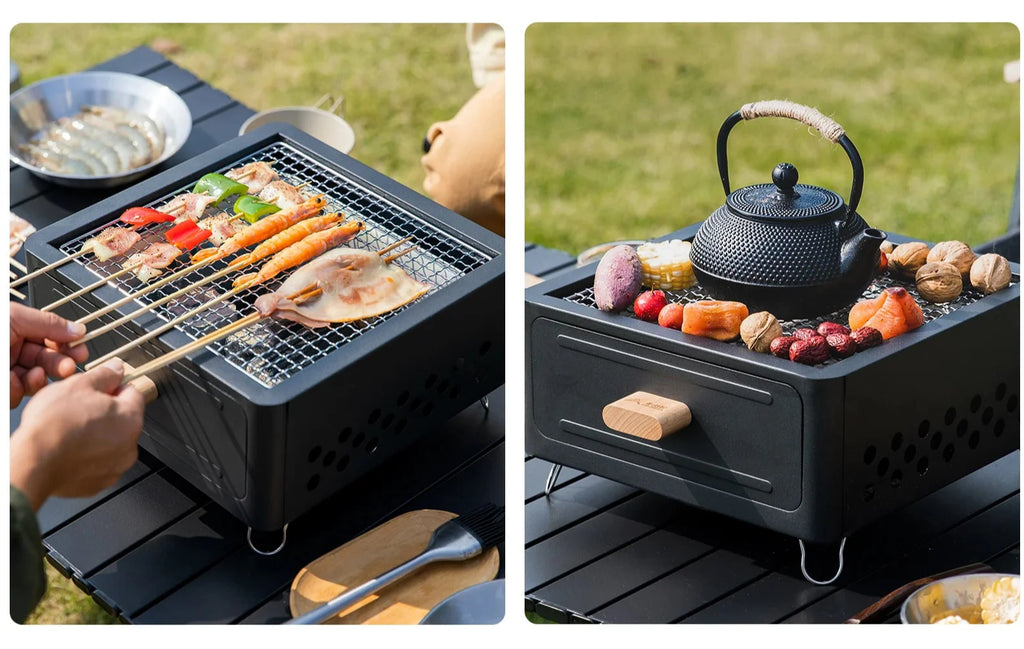 🍢 Mini Barbecue à Charbon Multifonction Portable en Métal