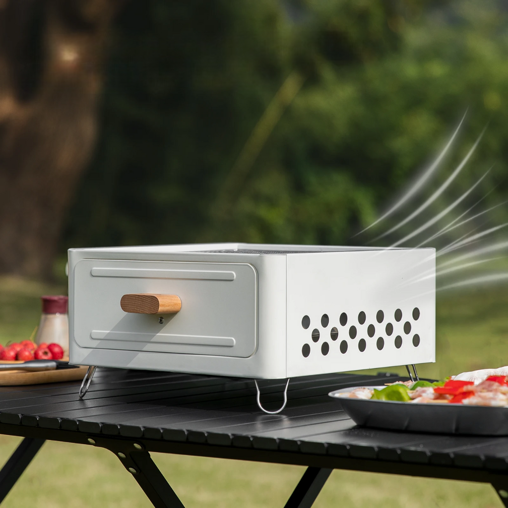 🍢 Mini Barbecue à Charbon Multifonction Portable en Métal