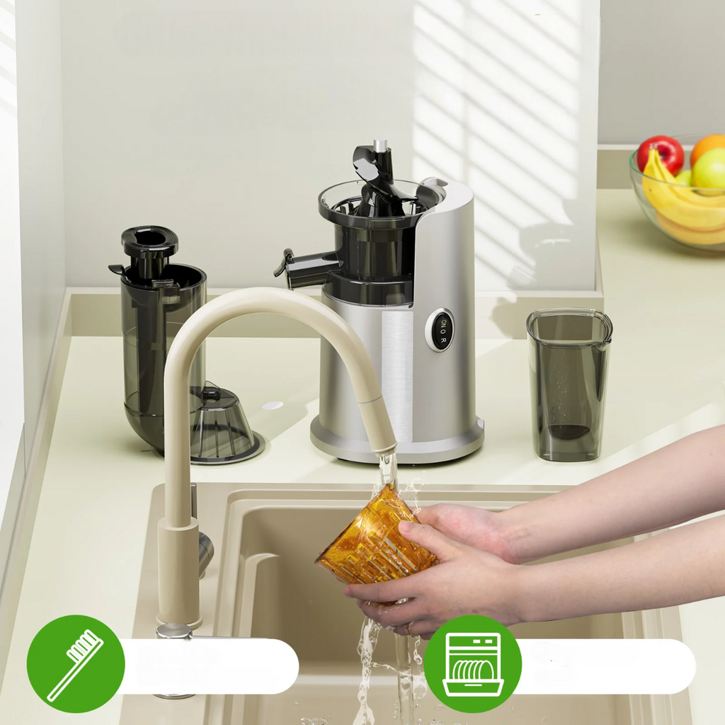 🍹 Extracteur de Jus à Froid | Goulotte Large & Nettoyage Facile – 60 tr/min, 7 Étapes d’Extraction