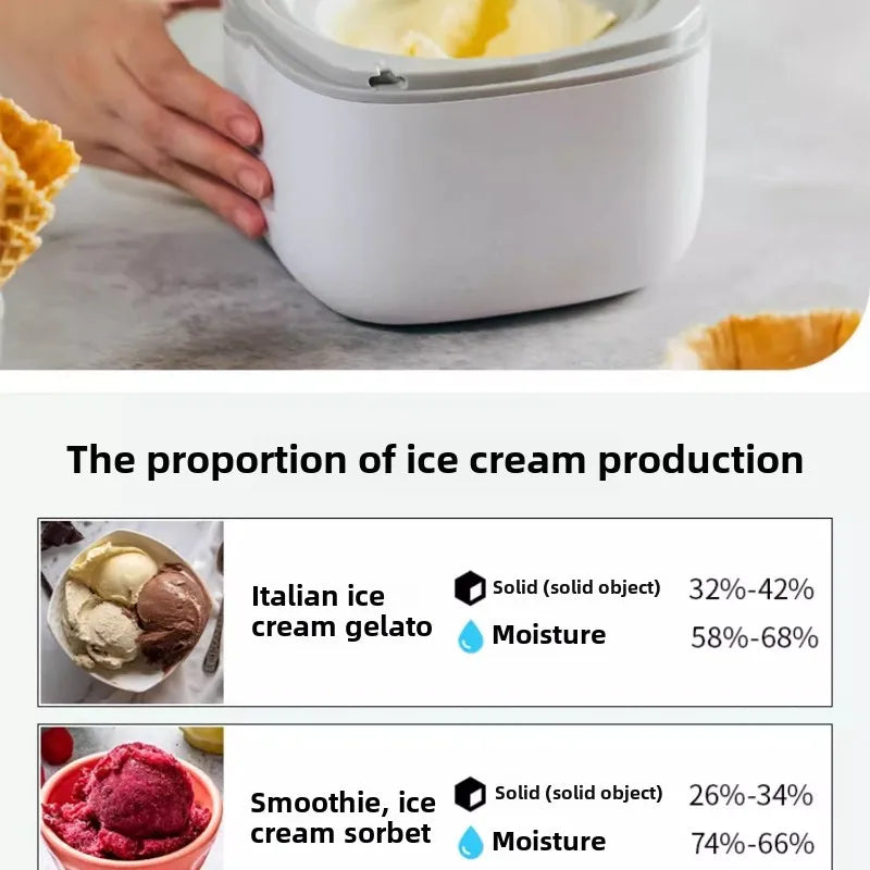 Ice Cream Maker – Automatic| Smoothie White | 500ml