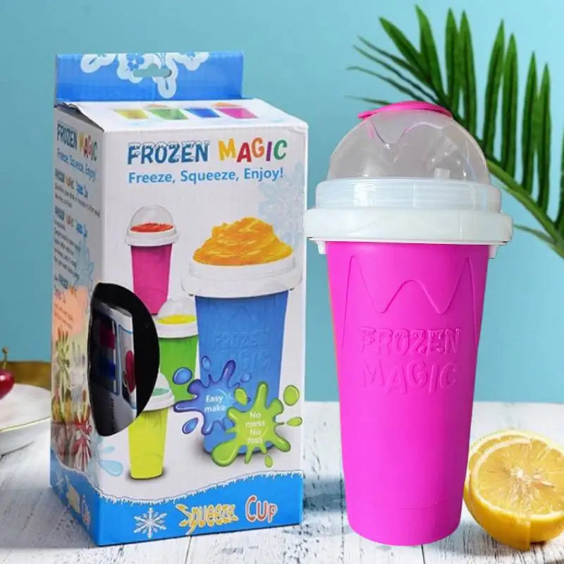 Quick-Freeze Slushy Maker Cup – 350ml DIY Smoothie & Milkshake Squeeze Cup | BPA-Free Silicone | Fun Summer Gift for Kids & Teens 🇨🇦