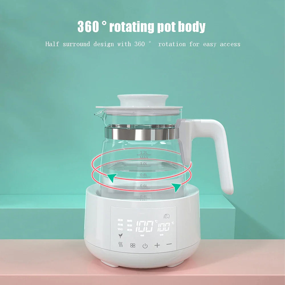 1.2L Smart Baby Kettle – 24H Thermostat Milk Warmer with Precise Temperature Control | 316L Stainless Steel
