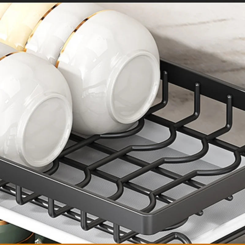 Étagère de rangement de vaisselle murale en acier inoxydable