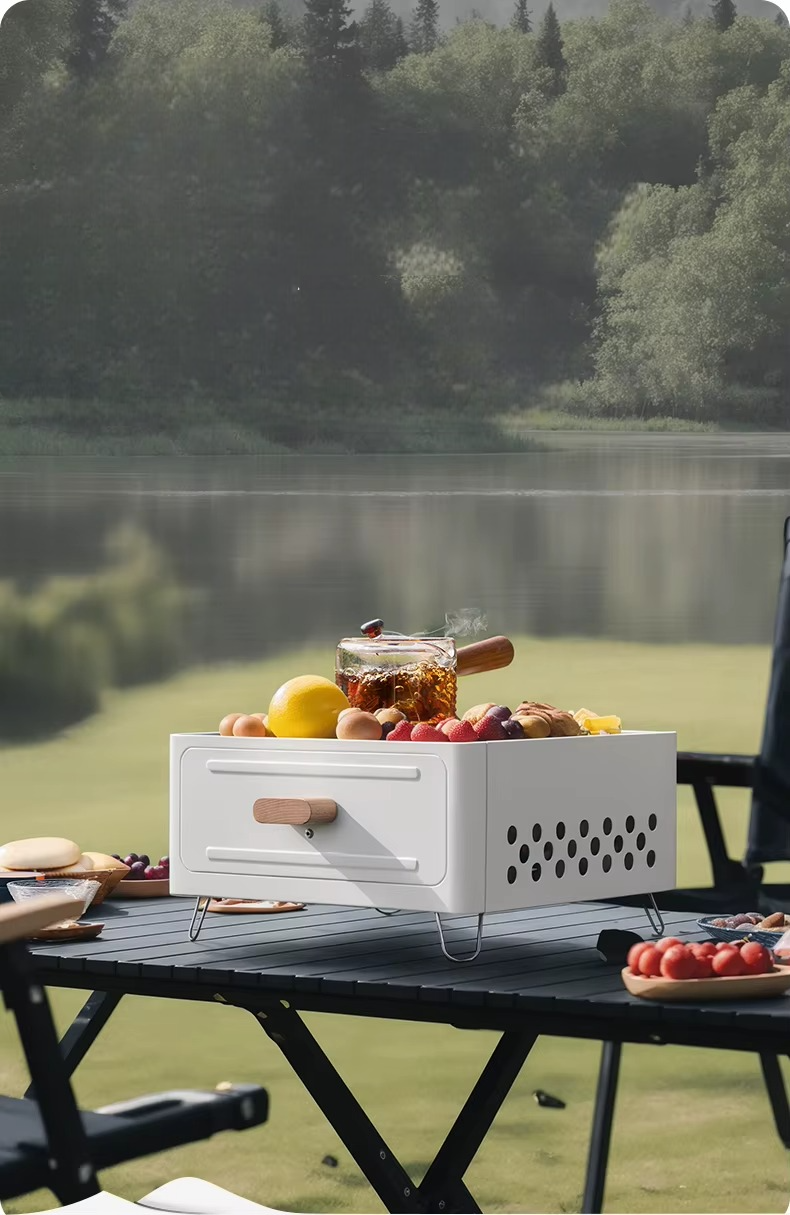 🍢 Mini Barbecue à Charbon Multifonction Portable en Métal