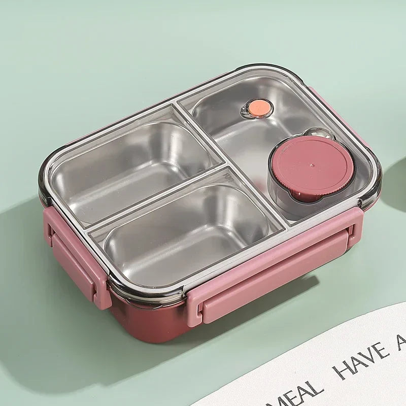 Bento Lunch Box –  Stainless Steel Leakproof & Compact with Tableware | 850ml