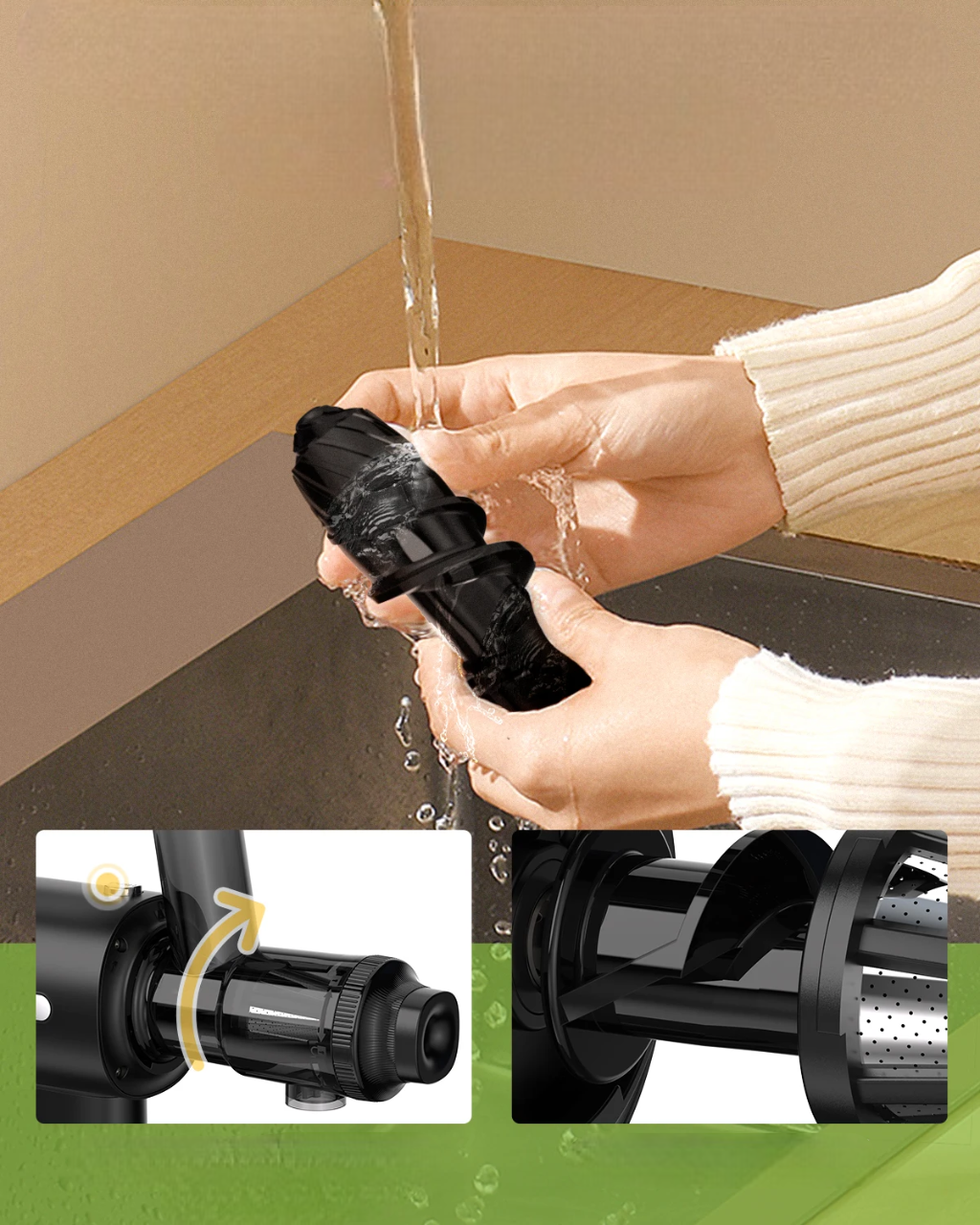 Extracteur de Jus à Rotation Lente Silencieux – Jus Sains et Pleins de Nutriments