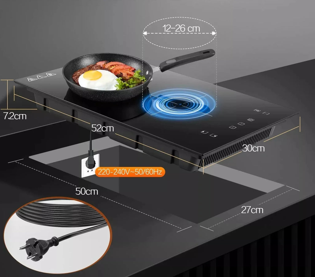 Plaque de cuisson à 2 feux à induction