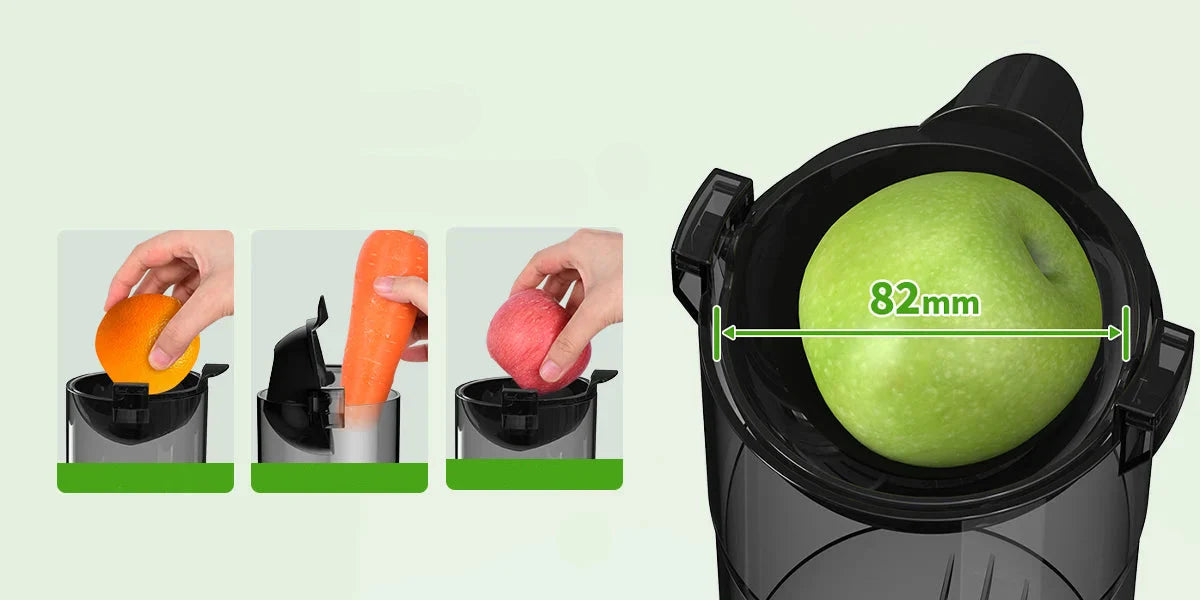 🍹 Extracteur de Jus à Froid | Goulotte Large & Nettoyage Facile – 60 tr/min, 7 Étapes d’Extraction