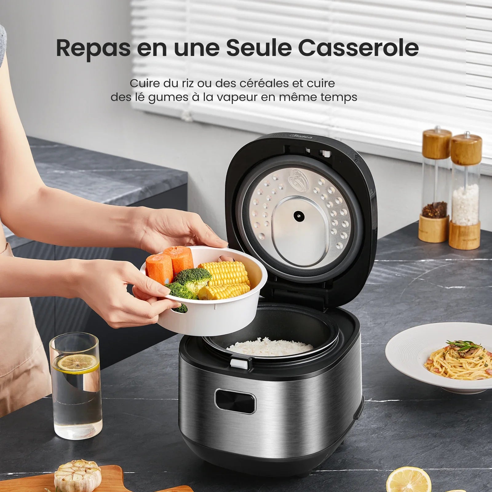 🍚 Cuiseur à Riz Multifonction | 2 L – 9 Programmes | Pour 1 à 3 personnes