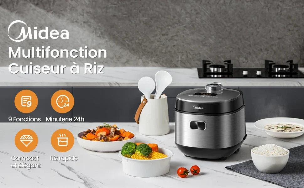 🍚 Cuiseur à Riz Multifonction | 2 L – 9 Programmes | Pour 1 à 3 personnes