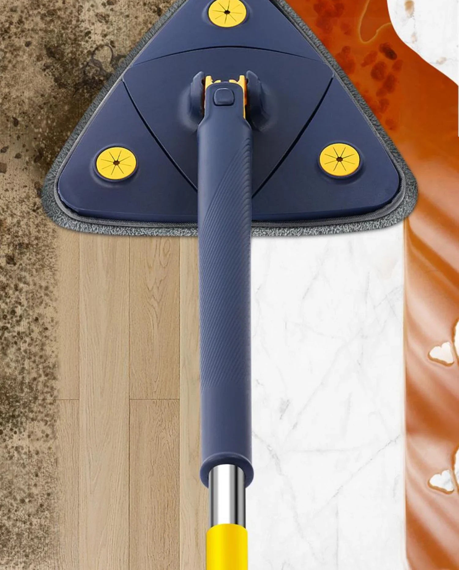 360° rotating triangular broom Powerful self-wringing