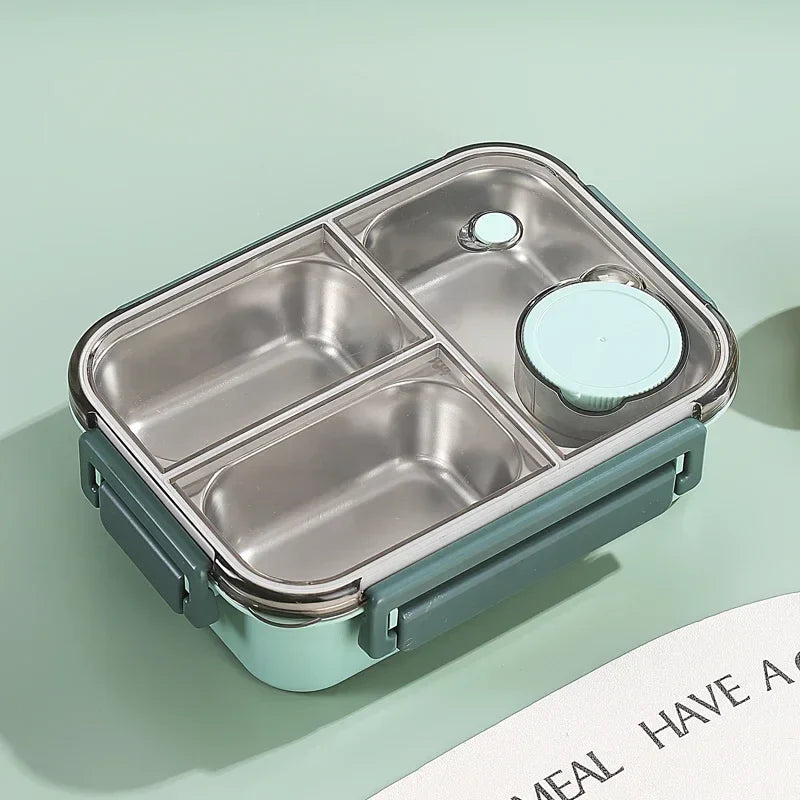 Bento Lunch Box –  Stainless Steel Leakproof & Compact with Tableware | 850ml
