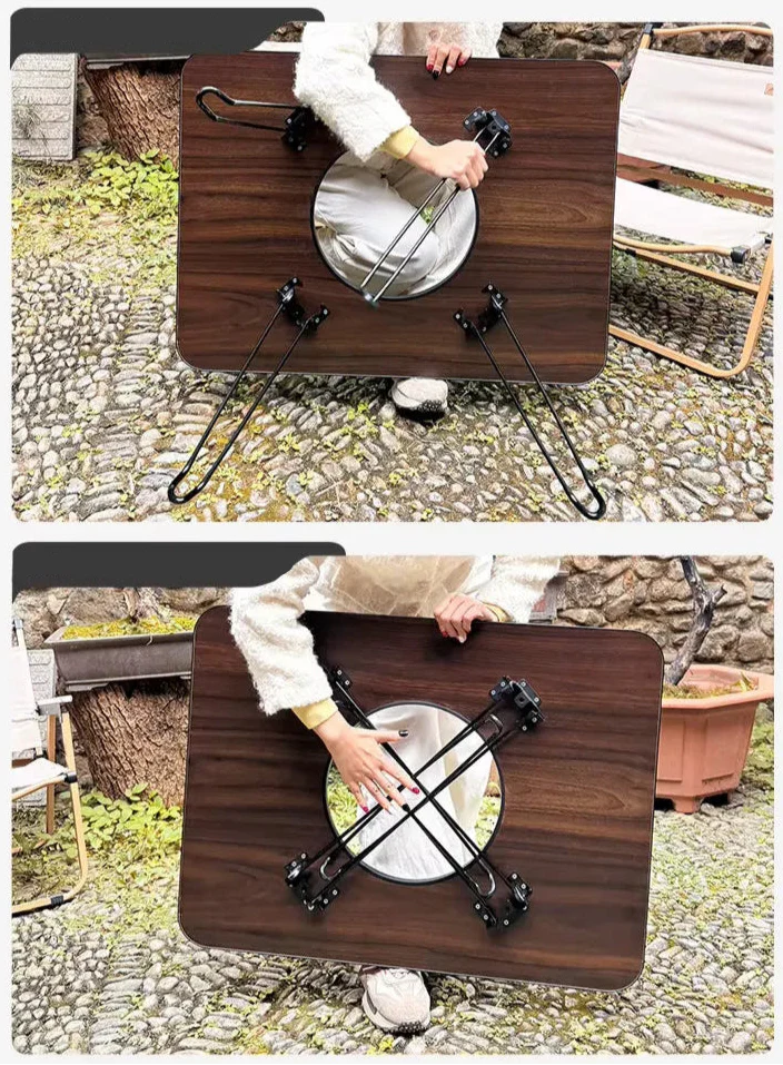 🍽️ Table Pliante Portable avec Barbecue Intégré | 80 x 60 x 47 cm