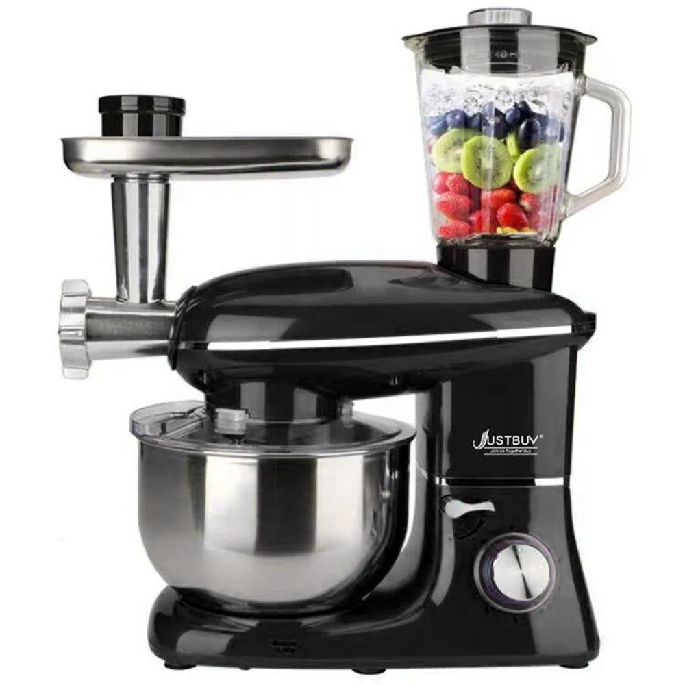 Robot Pâtissier Multifonction 3 en 1 – 1500W | Pétrisseur, Fouet & Hachoir à viande