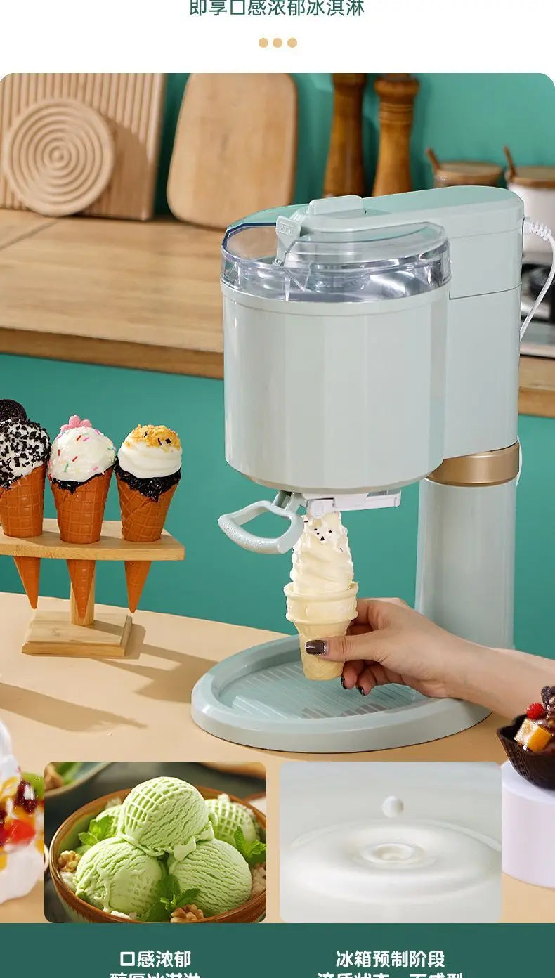 🍦 Machine à Glace à l’Italienne Automatique | 1L – Compacte, Rapide, Facile à Nettoyer