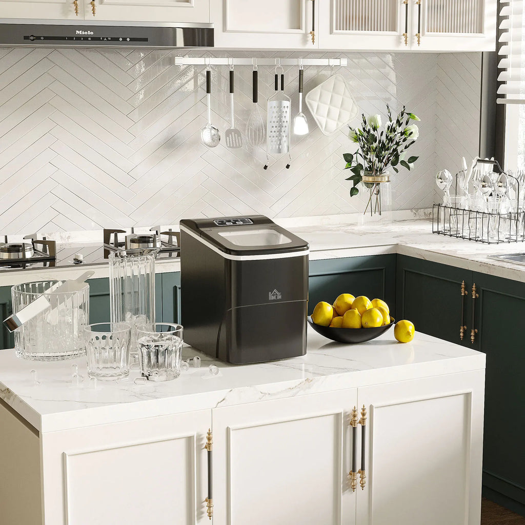 🧊 Machine à Glaçons Électrique – 12 kg / 24h | Portable, Rapide, avec Écran LCD & Auto-nettoyage