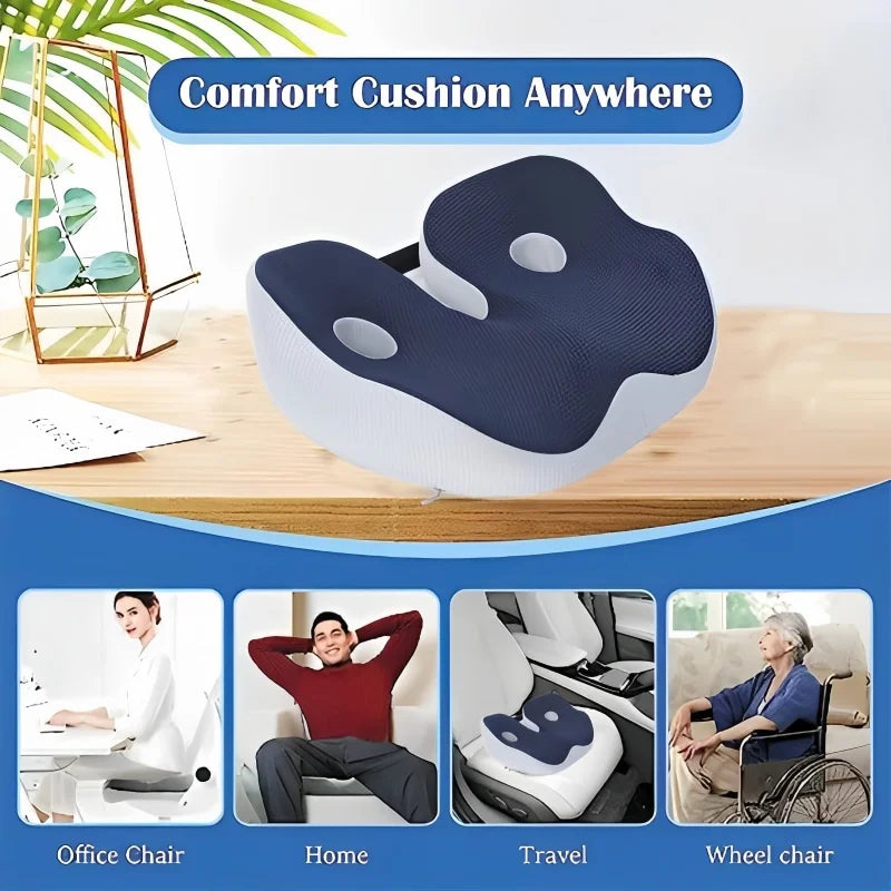 Adjustable Memory Foam Sit Bone Relief Seat Cushion