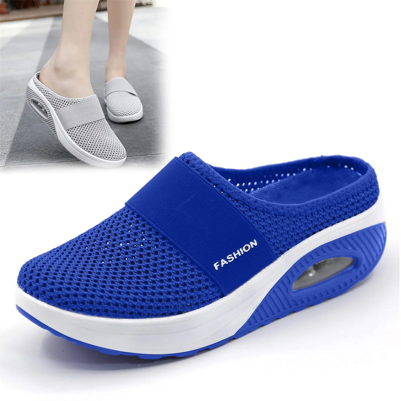 Air-cushion diabetic slip-on shoes