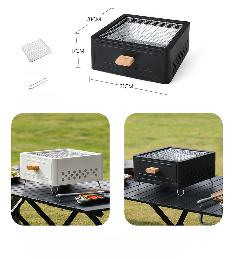 🍢 Mini Barbecue à Charbon Multifonction Portable en Métal