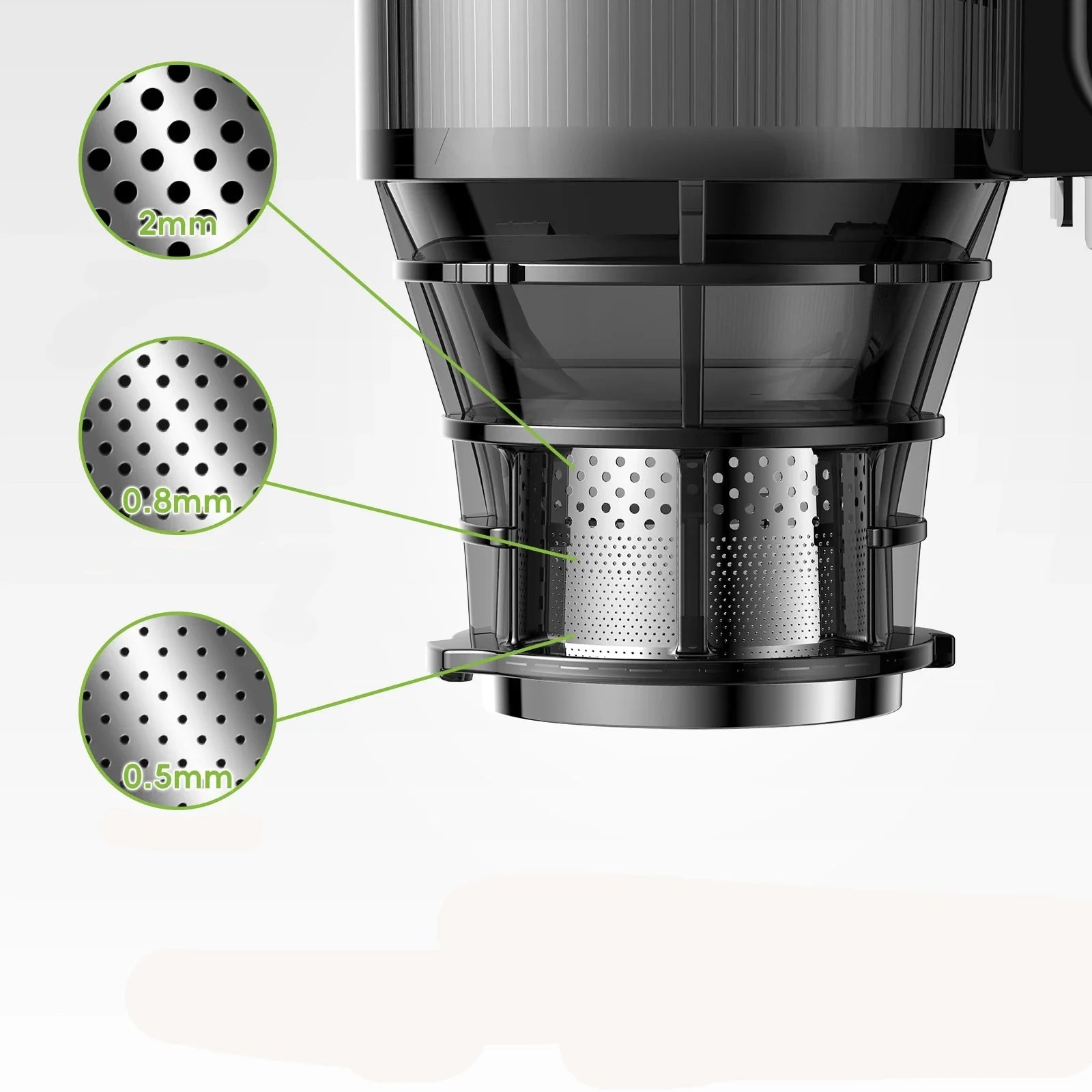 Extracteur de Jus XL à Froid à Rotation Lente – 130mm Largeur | Jus Pur & Sain | 1.8L